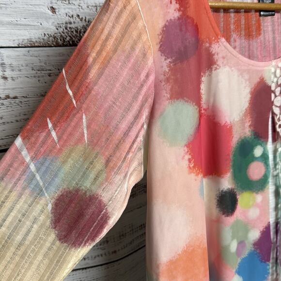 Ali Miles Art to Wear Abstract Colorful Top Medium - Picture 2 of 6